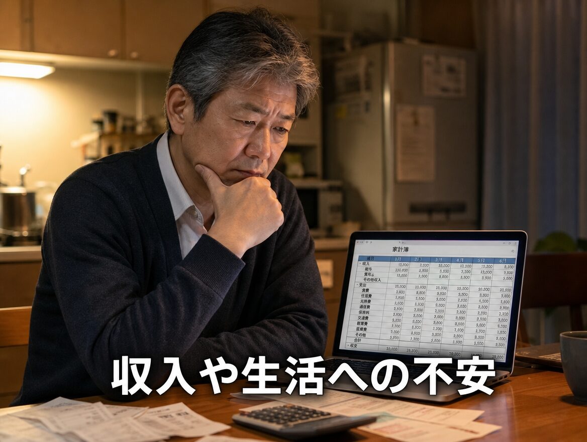 転職 オンライン 50代 男性 収入の不安