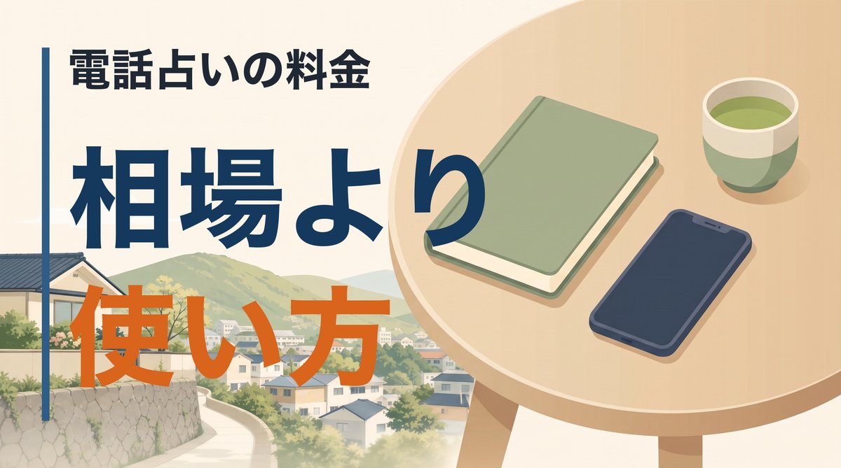 電話占いの料金相場を調べても、自分の総額は分からない。決まるのは話す時間で、初回無料の使い方で変わります
