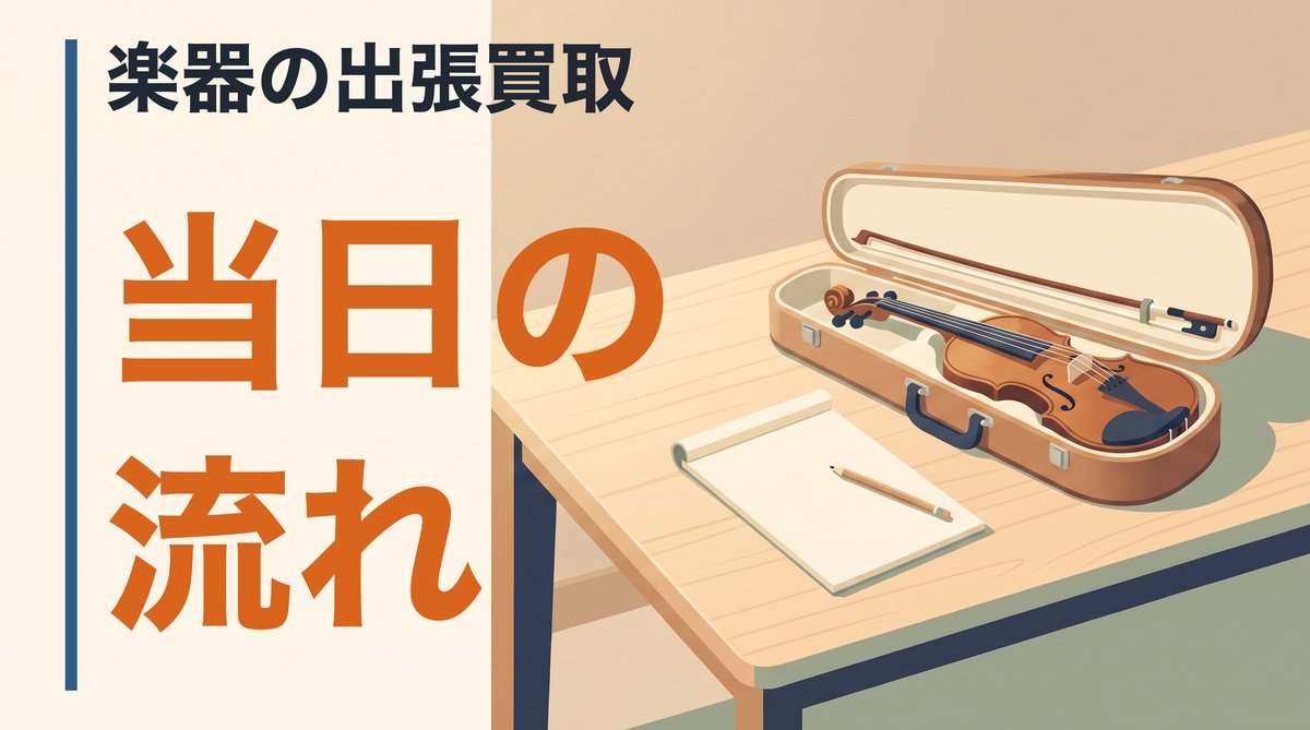 楽器の出張買取の流れ。連絡から査定までの実際の手順