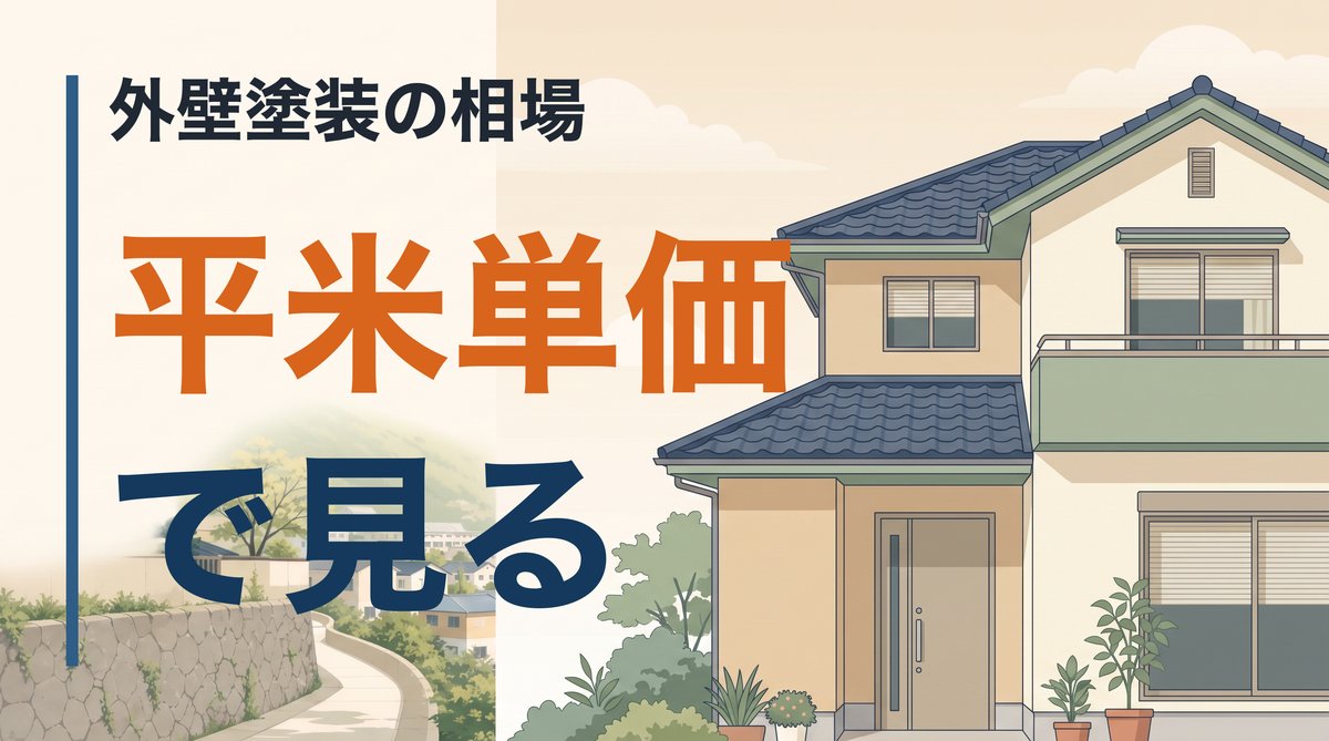 外壁塗装の相場は平米単価で見ると分かりやすい。総額だけで比べない理由