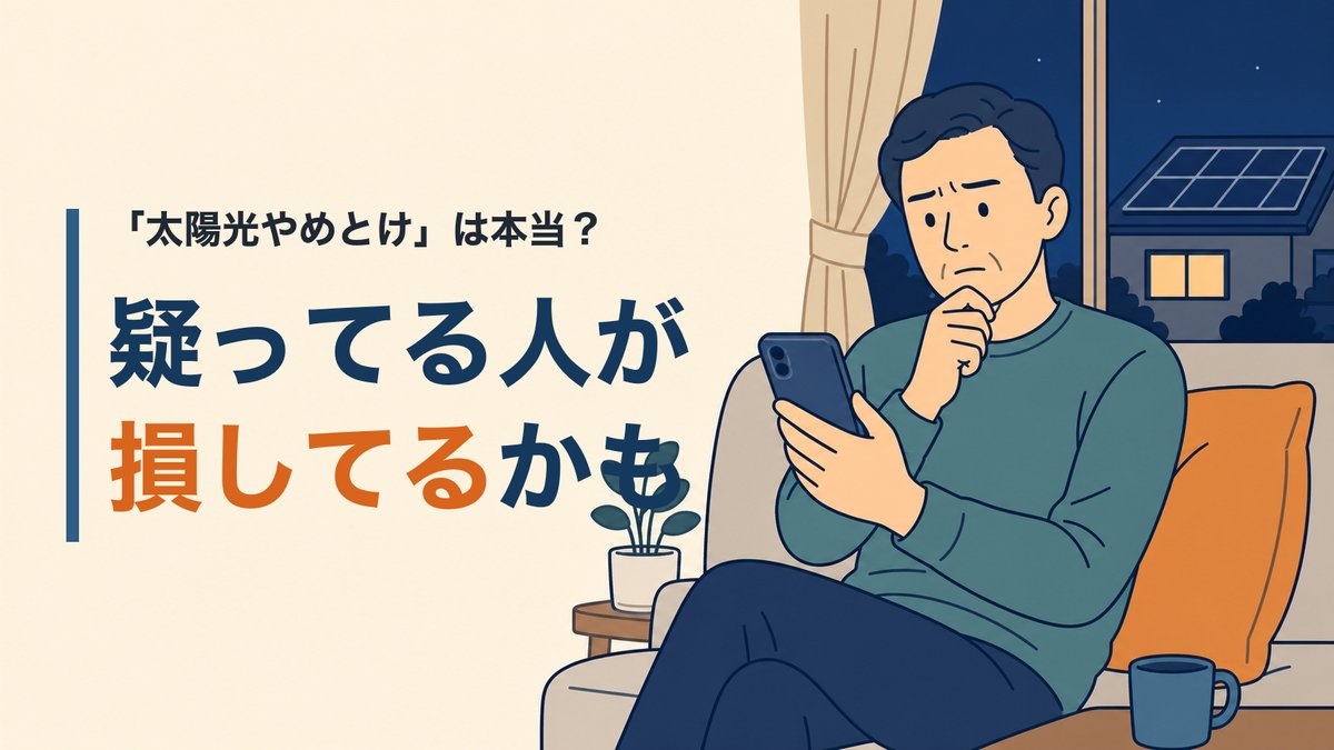 太陽光と補助金を検討している人のイラスト
