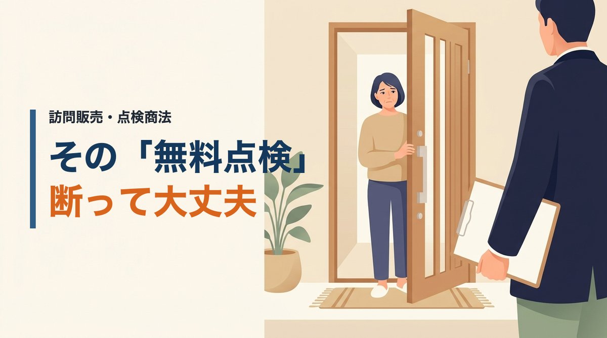 玄関先で外壁の無料点検を名乗る訪問販売に対応して困っている住人