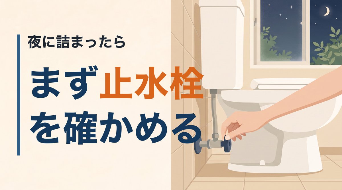 夜中にトイレの詰まりが起きた。賃貸なら自分で直す前に管理会社へ連絡すべき理由と、朝まで待てないときの動き方