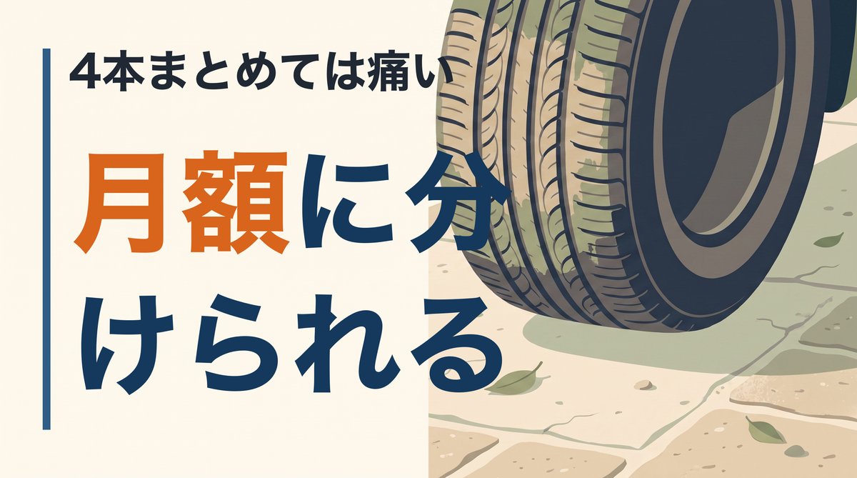 スタッドレスに替える前に。古いタイヤの買い替えを4本まとめてやらずに、タイヤ代を月々に分ける方法