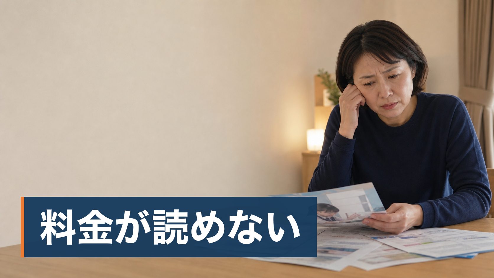 個別指導塾を検討していて、月謝を見たが総額がいくらになるのか読めない親が塾のチラシを前に困っている親様子